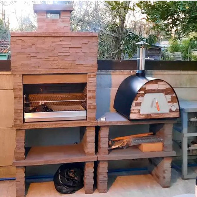 barbecue en pierre reconstituee avec evier av275f