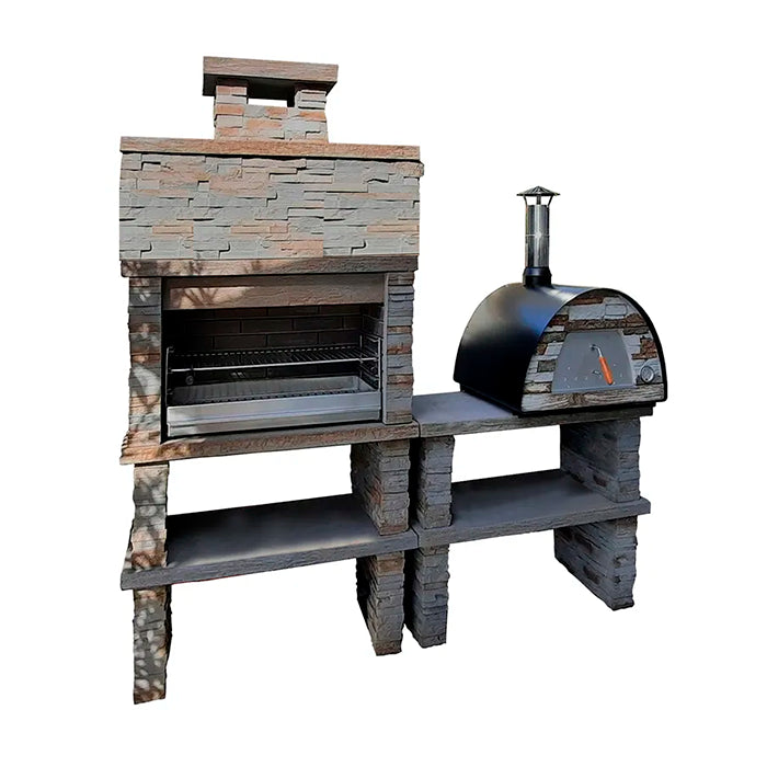 barbecue en pierre reconstituee avec evier av275f