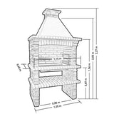 barbecue charbon en pierre pr4200f