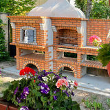 barbecue en brique avec four et evier ce9040f