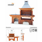 barbecue portugais en brique avec evier ce3260f