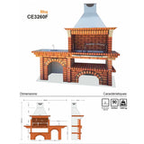 barbecue portugais en brique avec evier ce3260f