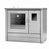 cuisiniere a bois inox la fontaine pf003f