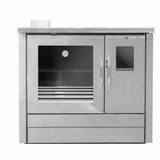 cuisiniere a bois inox la fontaine pf003f