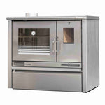 cuisiniere a bois inox hugo pf005f