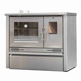 cuisiniere a bois inox hugo pf005f