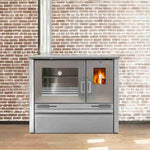cuisiniere a bois inox hugo pf005f