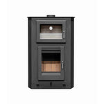 poele a bois avec four d angle somme pf046f
