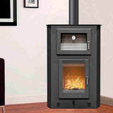 poele a bois avec four d angle somme pf046f