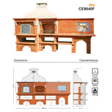 barbecue en brique avec four et evier ce9040f