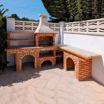 barbecue en brique d angle avec evier ce7020b