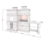 barbecue en pierre et four a bois pr4740f