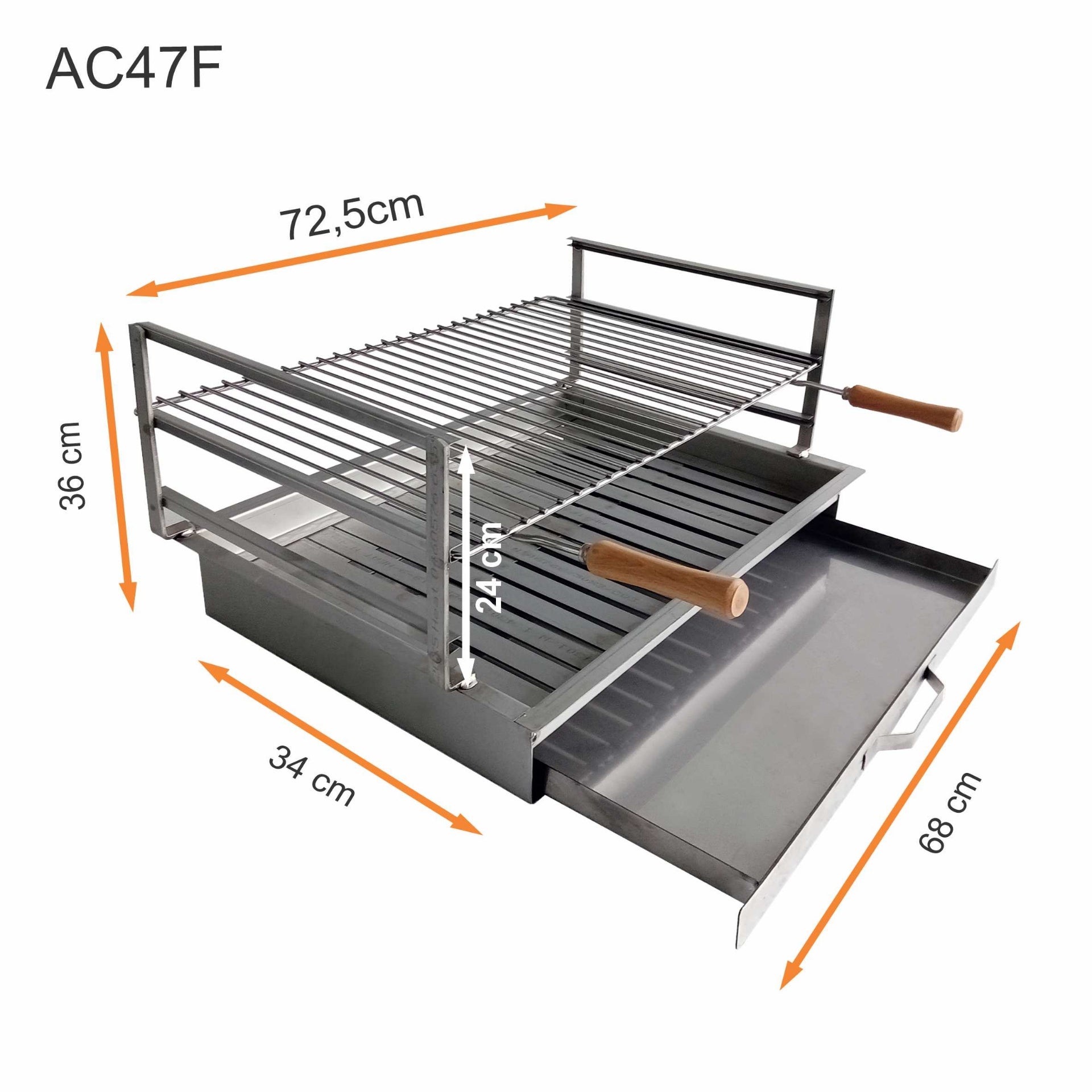 grilloir a encaster en inox 68x34 ac47f