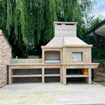 barbecue en granit avec four a pizza gr66f