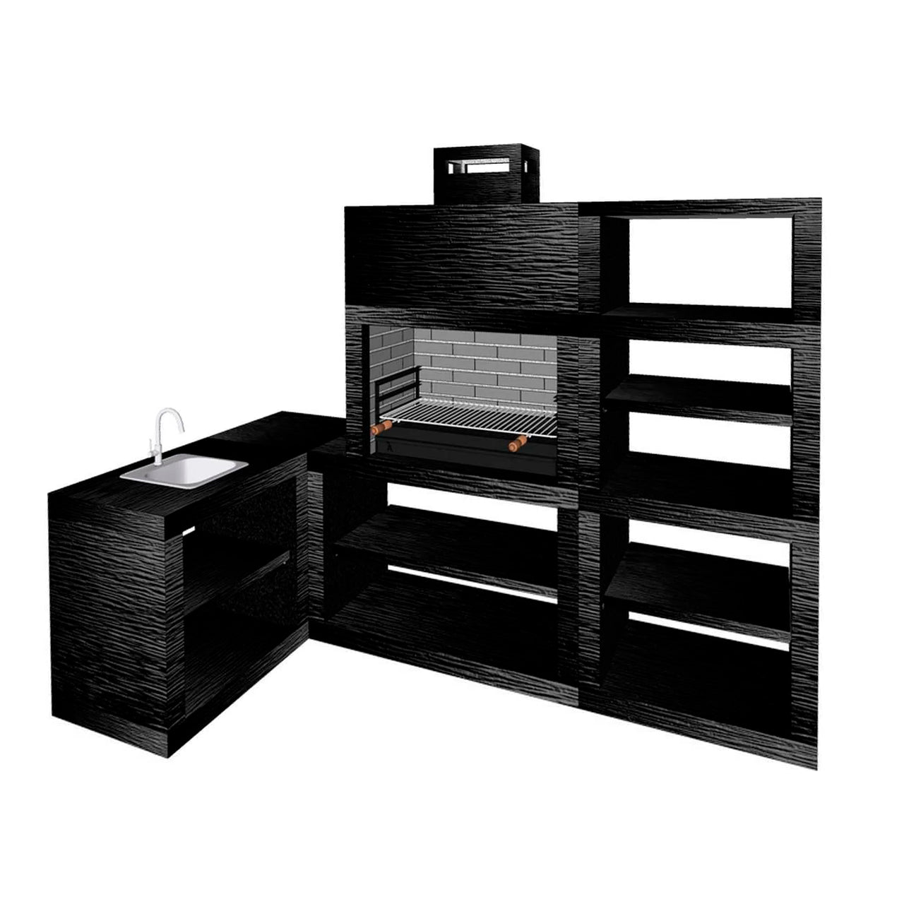 Barbecue Moderne d'angle AV14B