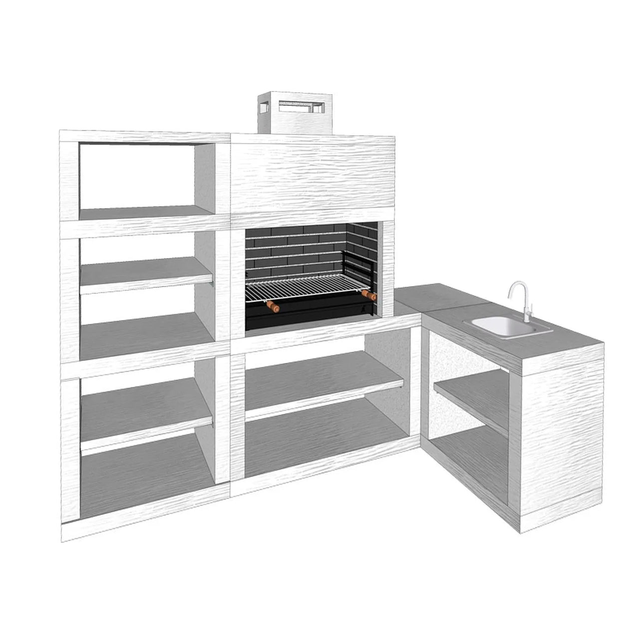 barbecue moderne d angle av14b