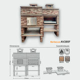 barbecue en beton avec four a bois av285f