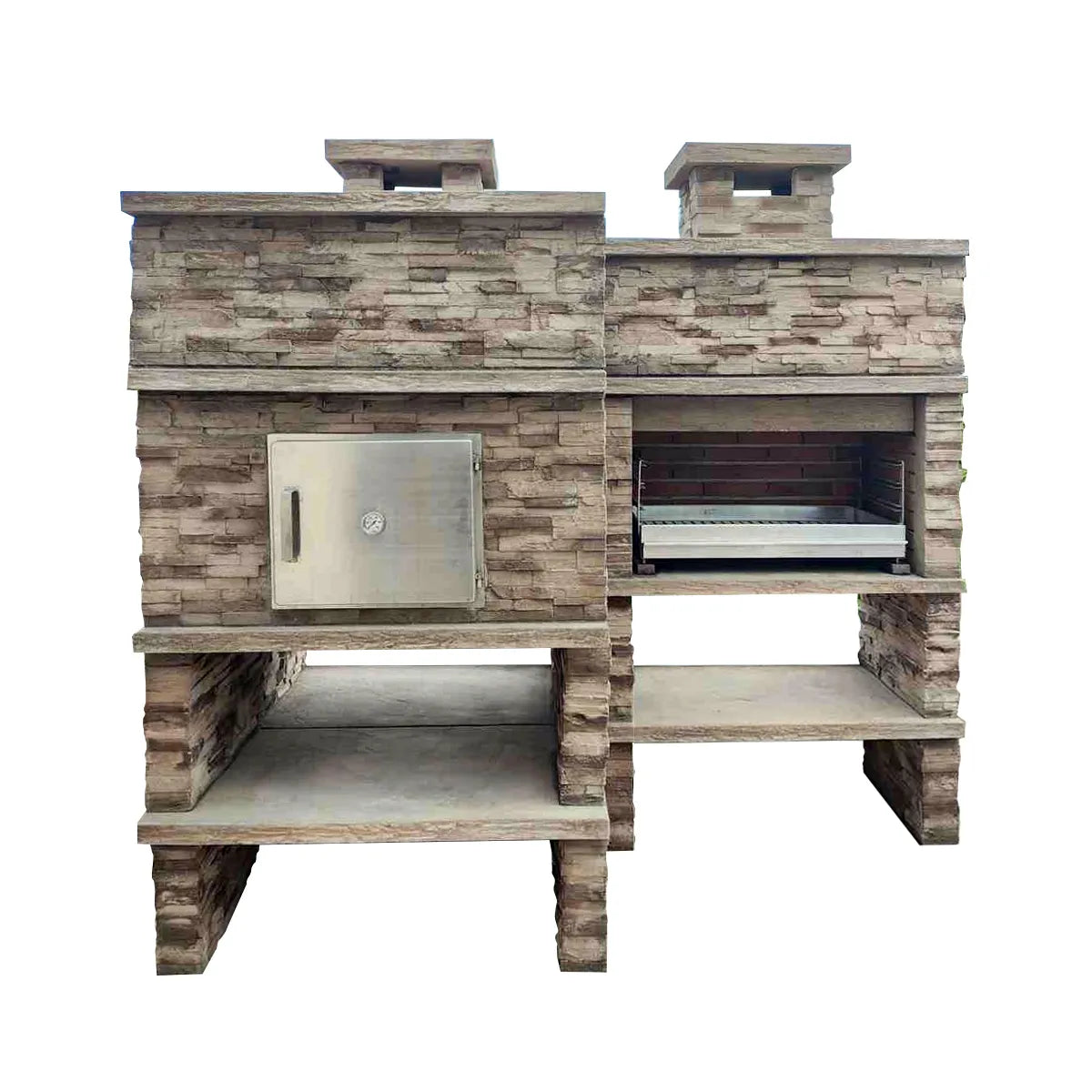 barbecue en beton avec four a bois av285f