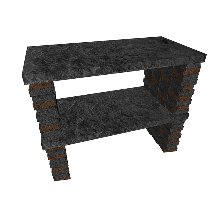 Module 107 pour barbecue en pierre reconstituée MD107F