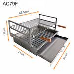 grilloir a encaster en inox 63x44 ac79f