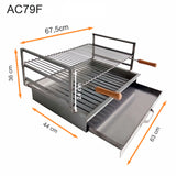 grilloir a encaster en inox 63x44 ac79f