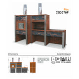 barbecue pierre et briques avec four et evier cs3070f 1