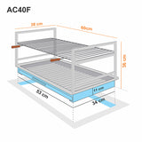 Grilloir encastrable en inox 60x38 AC40F