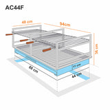 Einbaubarer Grill aus Eisen 94x48 AC44F