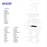 Barbecue en Brique et en Beton AV322F