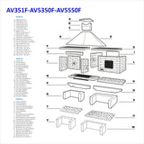 Brick barbecue with oven AV351F