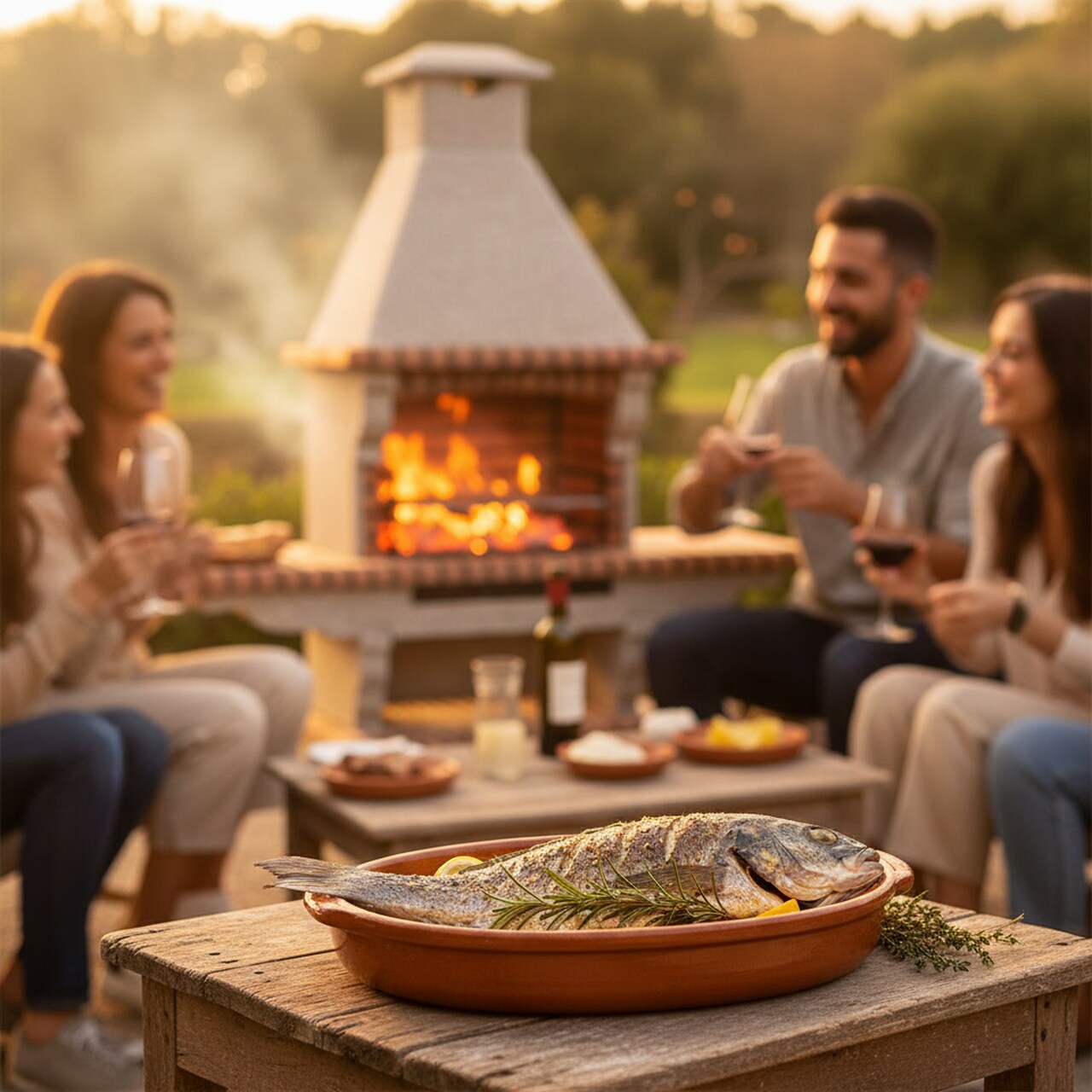 Barbecue Briques avec Evier Inox 