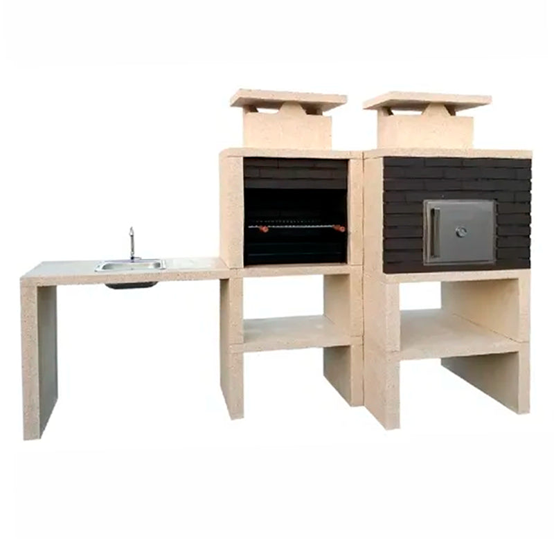 Barbecue Contemporain avec Four et Évier CS6140F