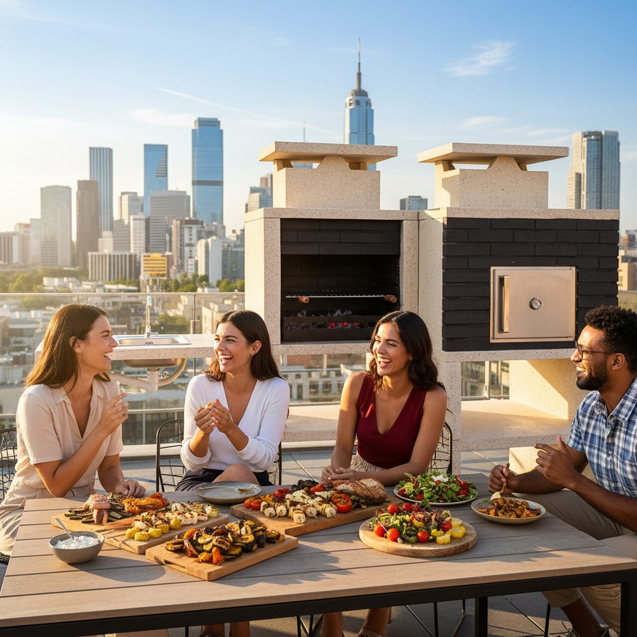 Barbecue Contemporain avec Four et Évier CS6140F