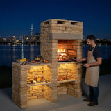 Barbecue Méditerranéen avec Plan de Travail 