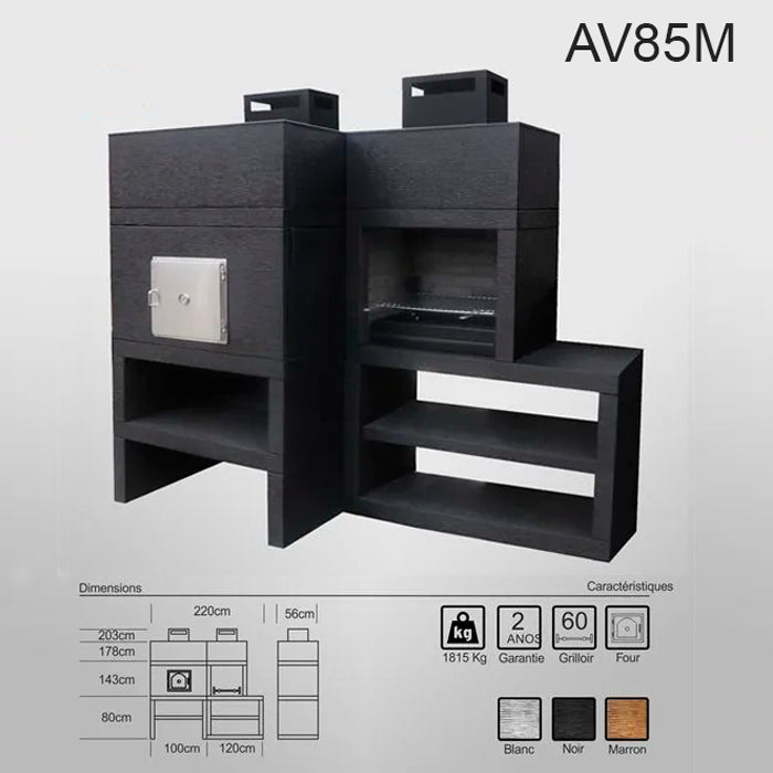 barbecue moderne avec four av85m