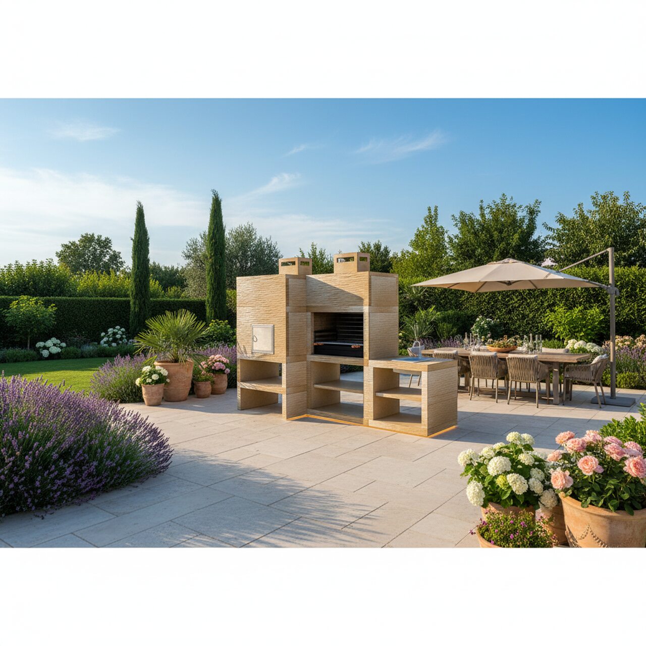 Barbecue Moderne avec Four et Evier AV100M