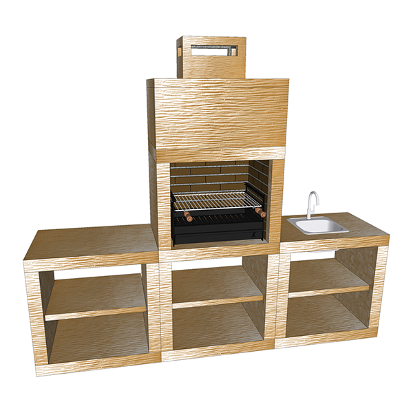 barbecue moderne avec evier av60m