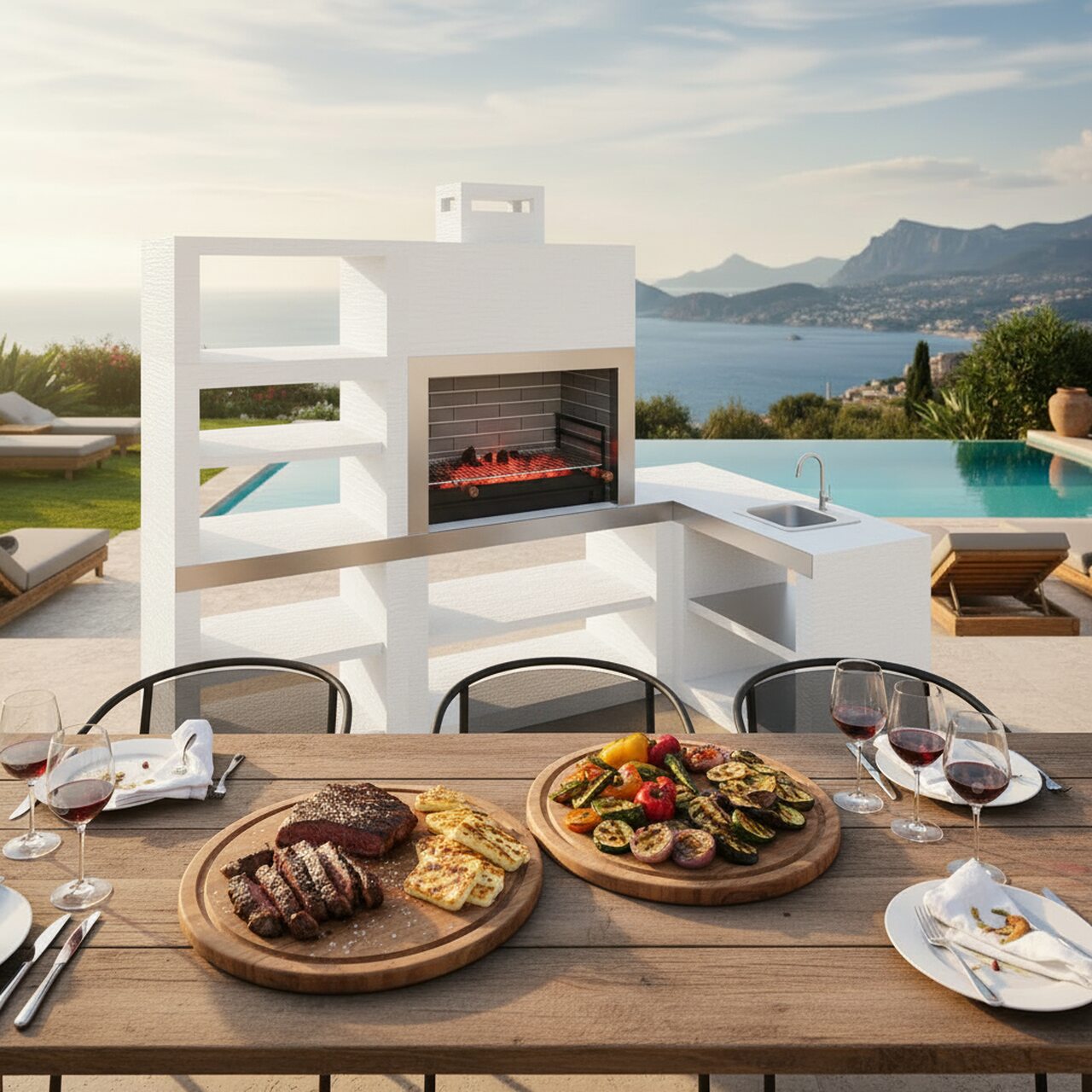 Barbecue Moderne d'angle AV14B