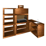 Barbecue Moderne d'angle AV14B