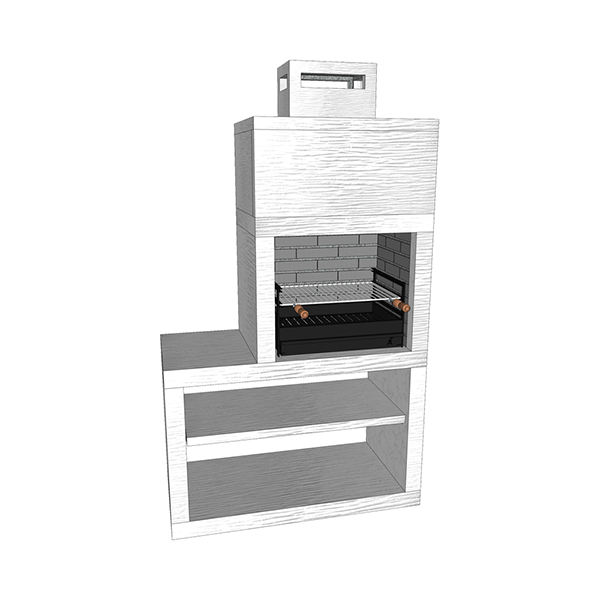 Barbecue Moderne AV12M Couleur Blanc