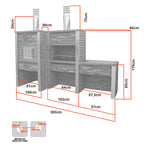 barbecue pierre et briques avec four et evier cs3070f 1