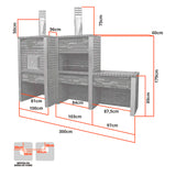 barbecue pierre et briques avec four et evier cs3070f 1