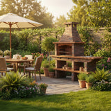 Barbacoa de piedra portuguesa con fregadero CS2080F