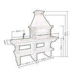 barbecue a poser en pierre pr4040f