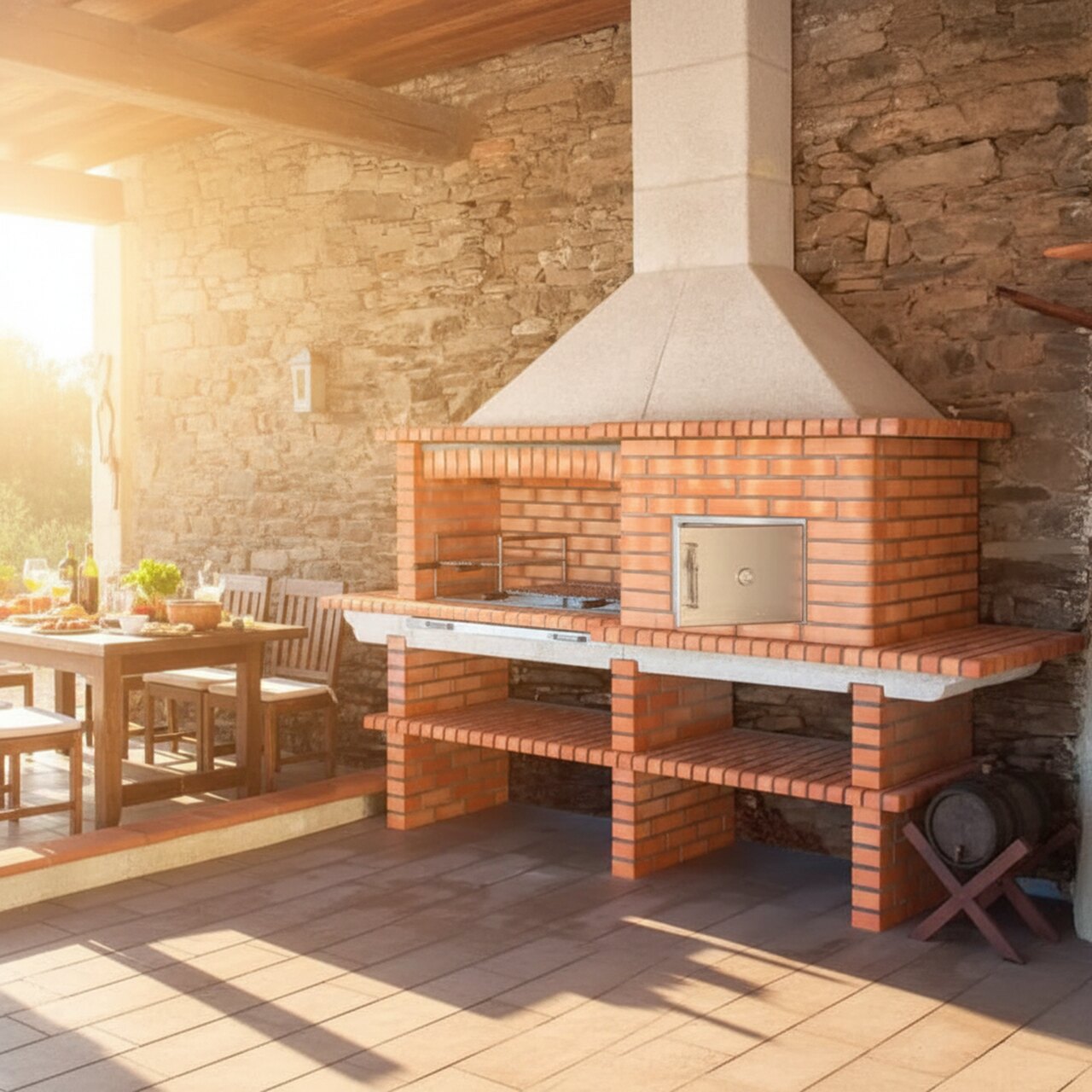 Barbecue avec Four a Pizza 