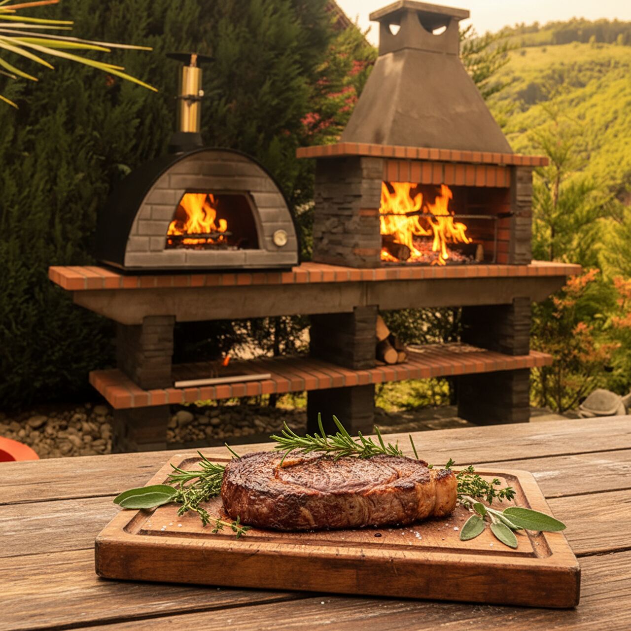 Barbecue avec four a bois MAXIMUS AV240F