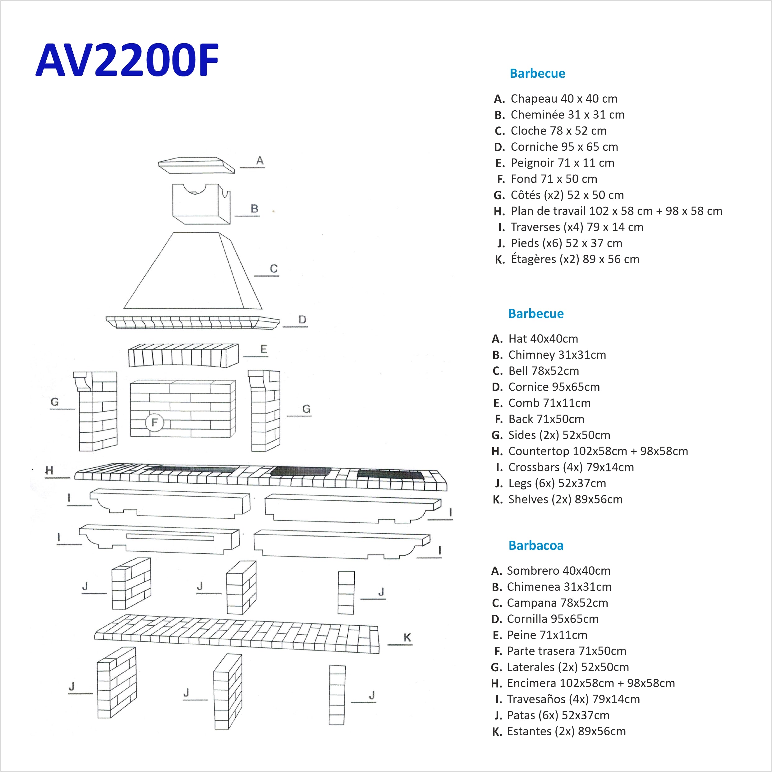 Barbecue avec évier inox 