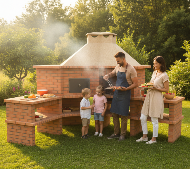 Barbecue d'angle avec four AV360B