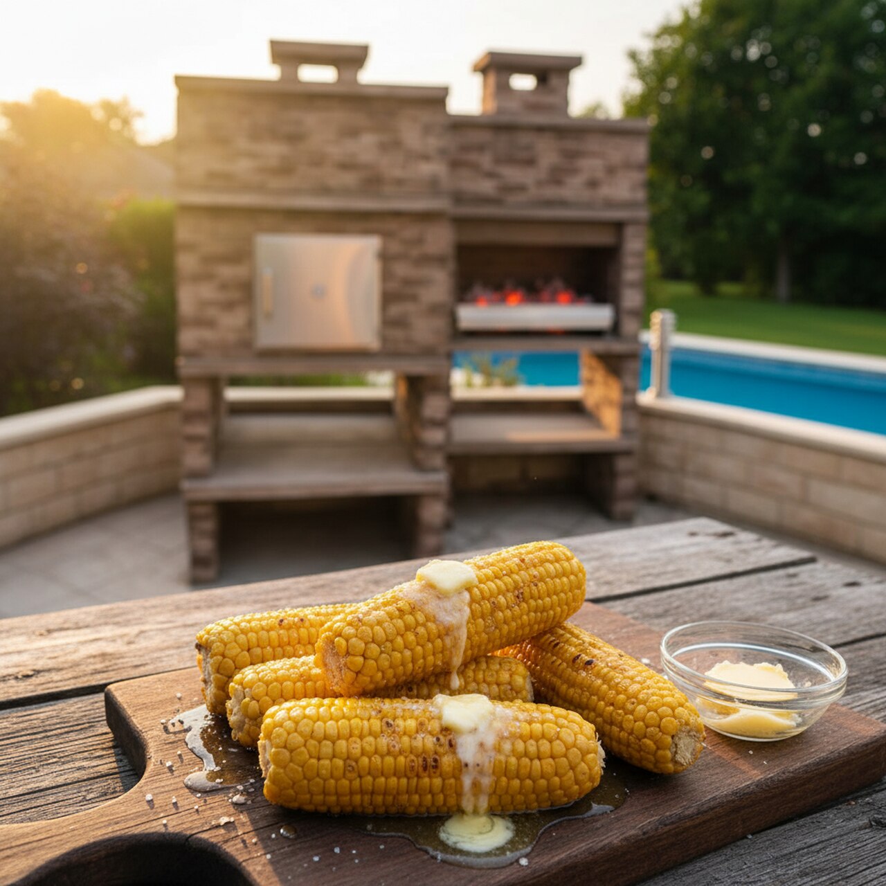 Barbecue en Beton Avec Four a Bois 