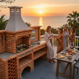 barbecue en brique avec evier 